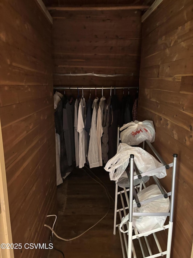 spacious closet featuring wood finished floors