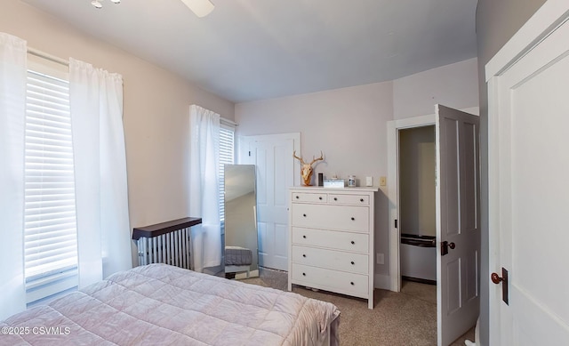 bedroom featuring carpet