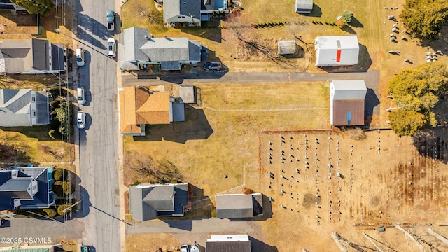 aerial view with a residential view