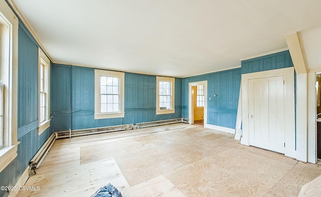 575 Crestwood Dr, Bloomsburg, PA 17815 - empty room with a baseboard radiator, a baseboard heating unit, and crown molding