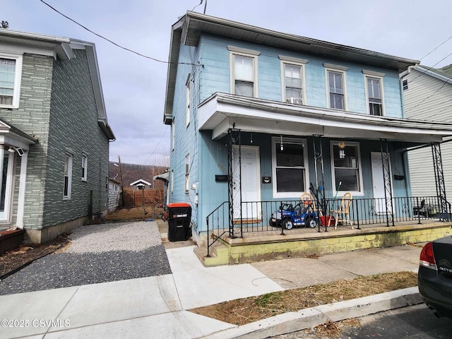 view of front of house with covered porch