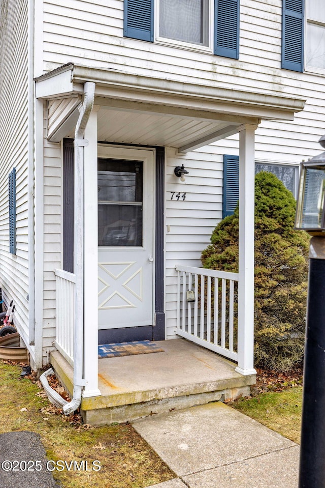 view of doorway to property