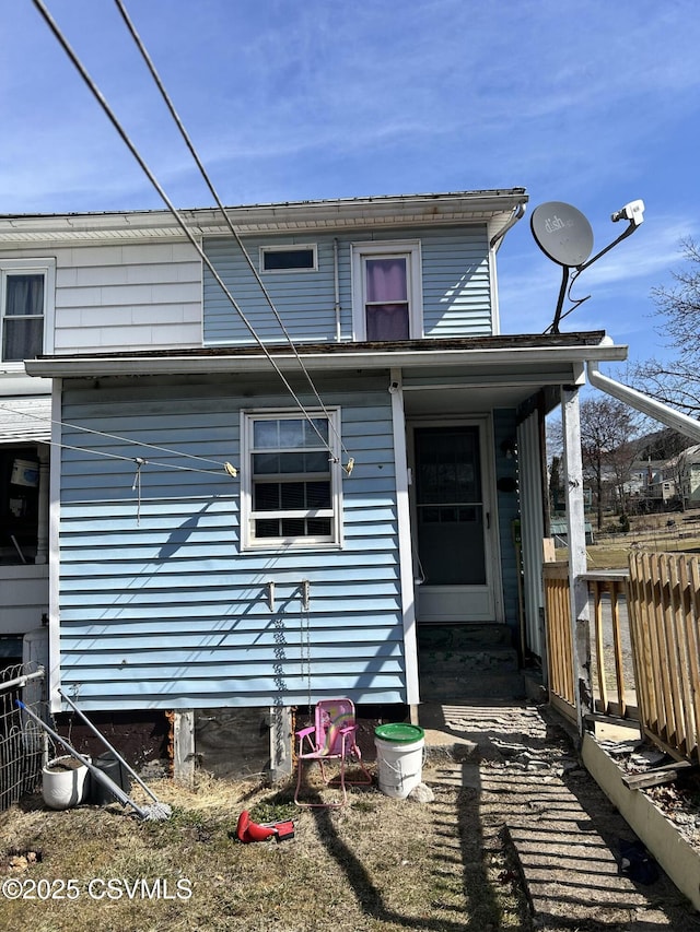 view of front of home