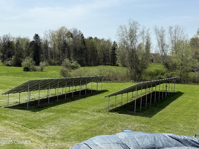 view of community with a lawn