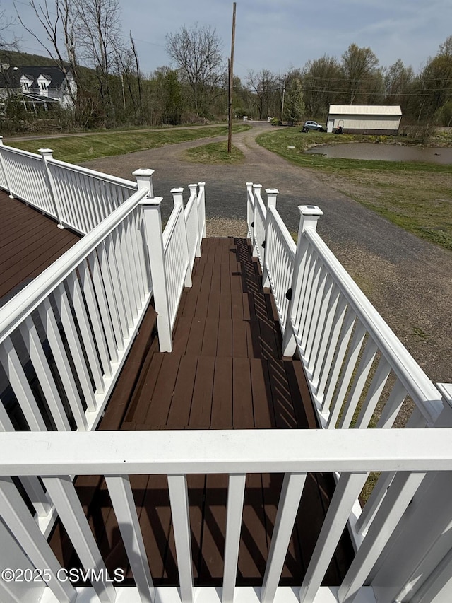 deck featuring a porch