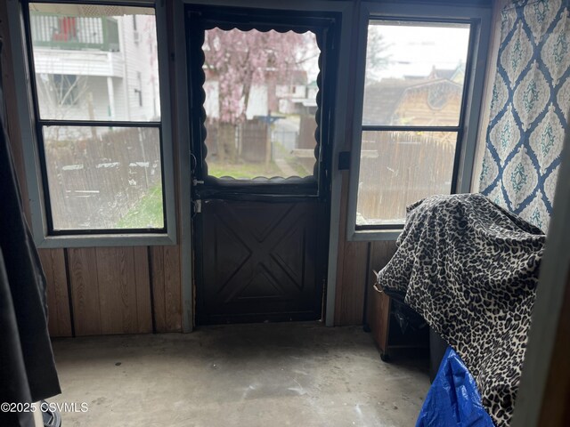 523 Race St, Sunbury, PA 17801 - entryway with unfinished concrete floors