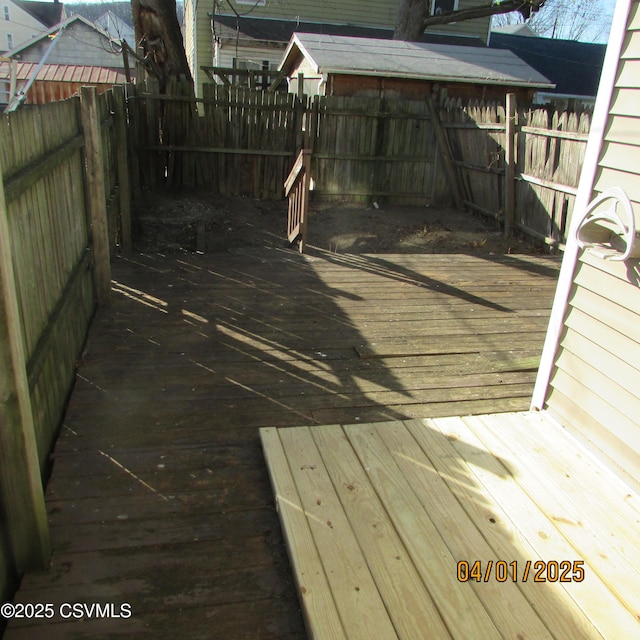 1017 Edison Ave, Sunbury, PA 17801 - wooden terrace featuring a fenced backyard