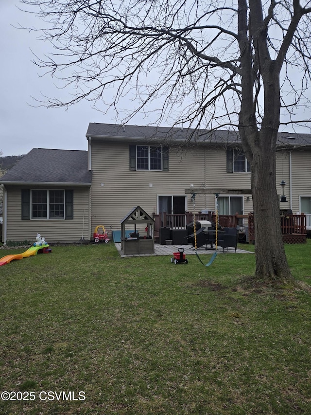495 Meadow Ln, Danville, PA 17821 - back of house featuring an outdoor hangout area, a yard, and a patio