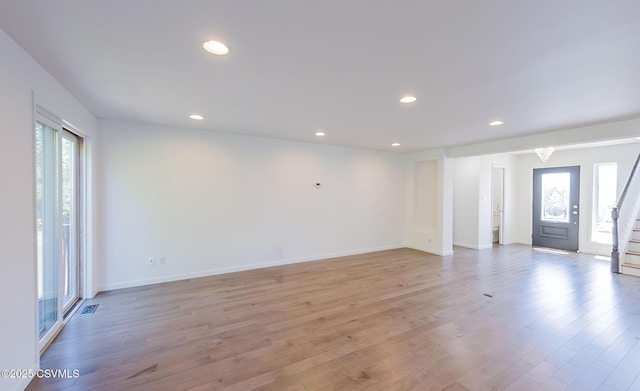 87 Lindsey Ave, Danville, PA 17821 - spare room featuring recessed lighting, light wood finished floors, and a healthy amount of sunlight