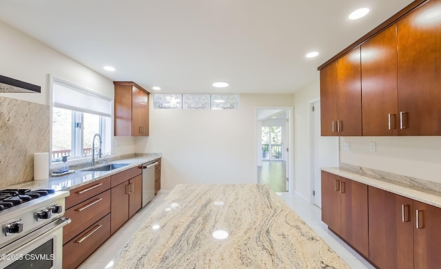 87 Lindsey Ave, Danville, PA 17821 - kitchen featuring a sink, gas stove, dishwasher, and a healthy amount of sunlight