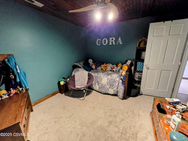 444 Frederick Dr, Watsontown, PA 17777 - carpeted bedroom featuring visible vents and a ceiling fan
