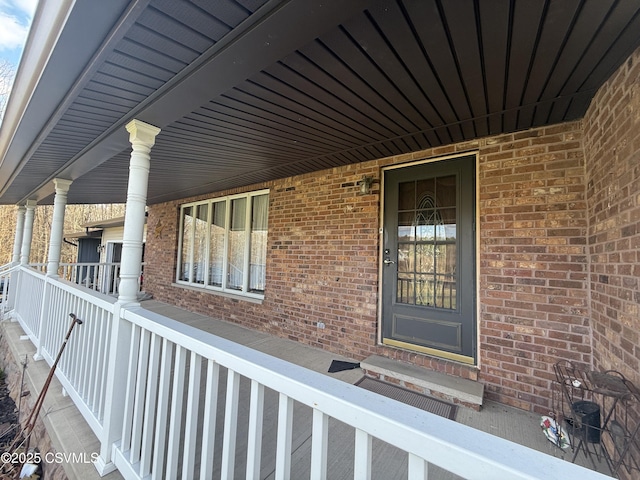 73 Seneca Dr, Shickshinny, PA 18655 - view of exterior entry with brick siding and covered porch
