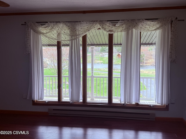 73 Seneca Dr, Shickshinny, PA 18655 - interior space featuring baseboards, a wealth of natural light, and a baseboard radiator
