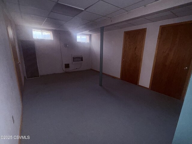73 Seneca Dr, Shickshinny, PA 18655 - basement with a paneled ceiling and heating unit