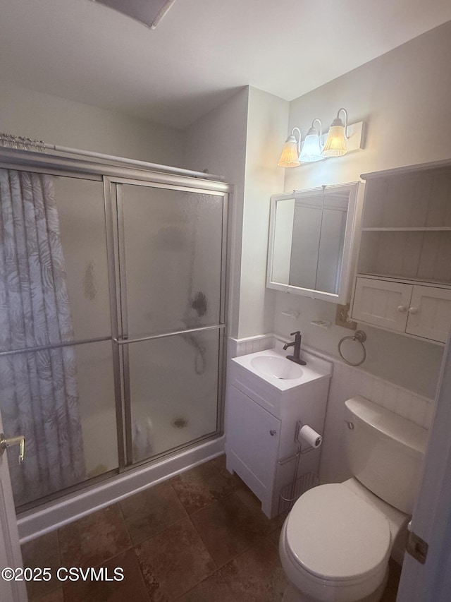 73 Seneca Dr, Shickshinny, PA 18655 - full bath featuring a shower stall, toilet, and vanity