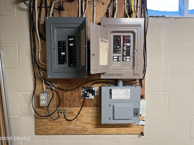 utility room with electric panel
