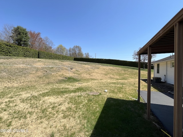 view of yard with a patio