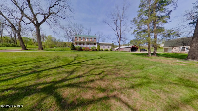 view of grassy yard
