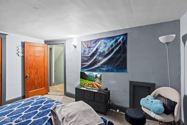 bedroom with carpet