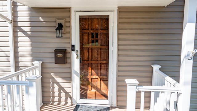 view of exterior entry