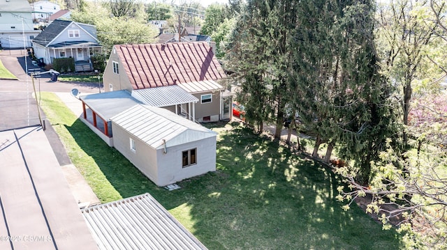 bird's eye view with a residential view