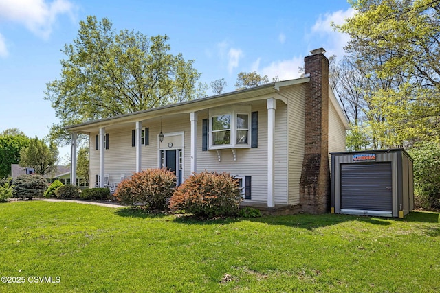 31 Holly Ct, Danville, PA 17821 - split foyer home with a chimney and a front yard