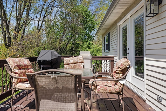31 Holly Ct, Danville, PA 17821 - wooden deck featuring outdoor dining area and grilling area