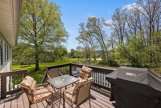 31 Holly Ct, Danville, PA 17821 - wooden terrace with a grill