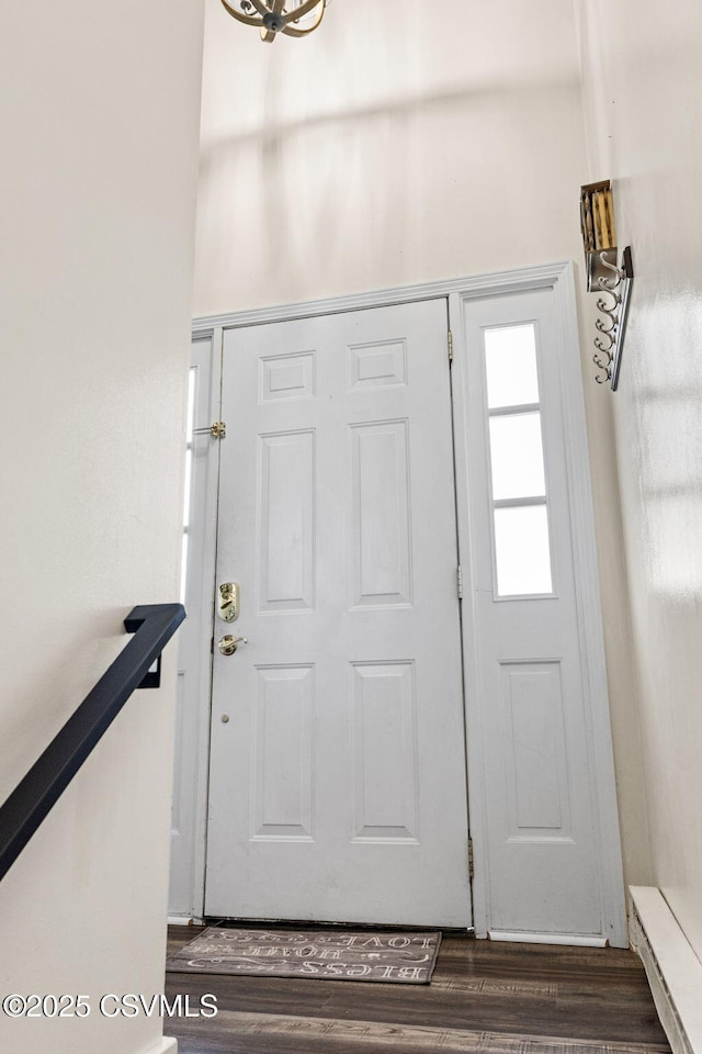 31 Holly Ct, Danville, PA 17821 - foyer entrance featuring dark wood-type flooring
