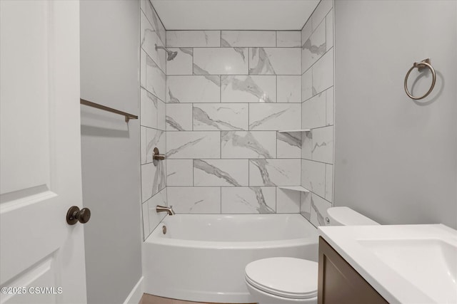 92 Valley View Rd, Lewisburg, PA 17837 - bathroom featuring toilet, vanity, and shower / bathing tub combination