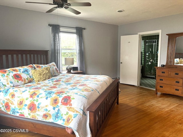 735 E 3rd St, Bloomsburg, PA 17815 - bedroom featuring wood finished floors and ceiling fan