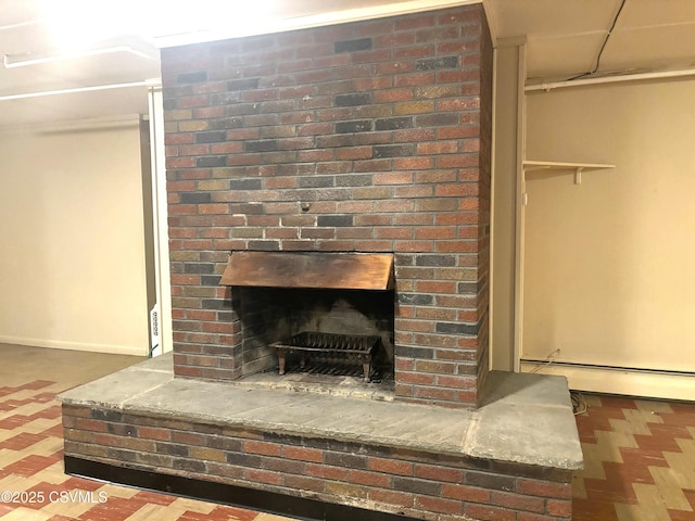 735 E 3rd St, Bloomsburg, PA 17815 - detailed view of baseboard heating and baseboards