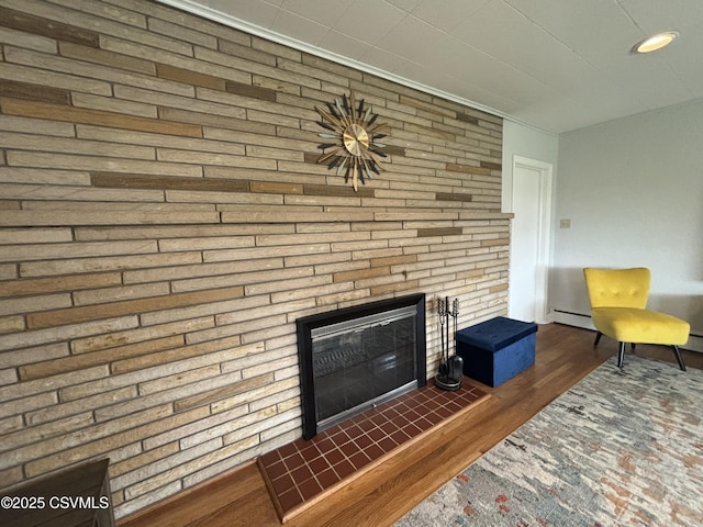 735 E 3rd St, Bloomsburg, PA 17815 - detailed view of a fireplace and wood finished floors