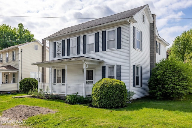 341 Dewart St, Danville, PA 17821 - colonial house with covered porch and a front lawn