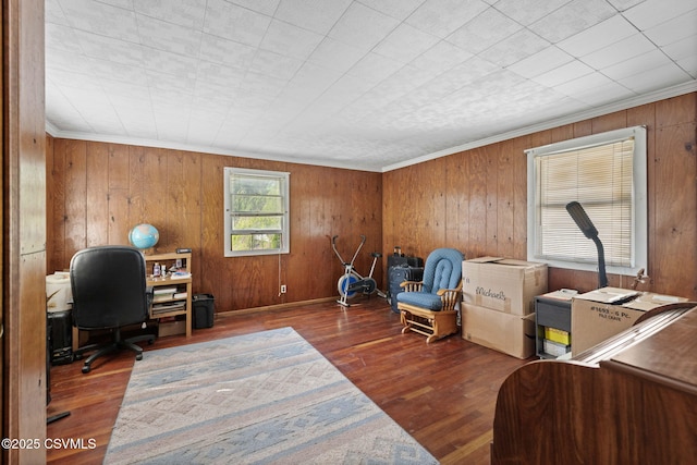 341 Dewart St, Danville, PA 17821 - office space with wooden walls, wood finished floors, and ornamental molding