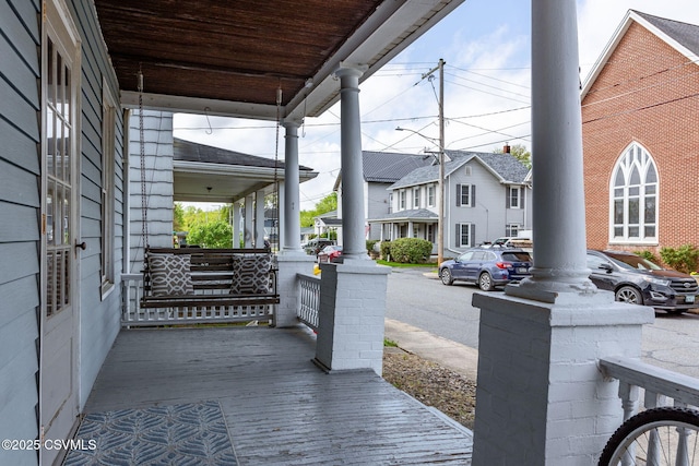 276 3rd St, New Columbia, PA 17856 - view of patio featuring a porch