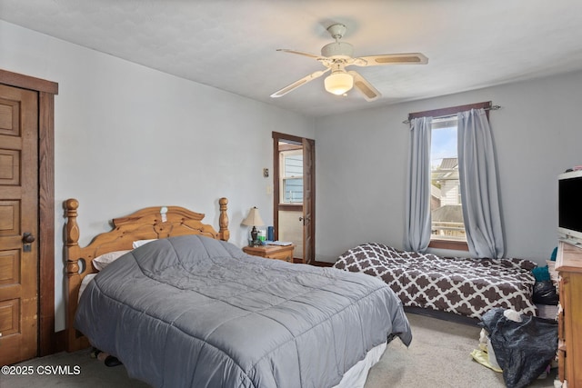 276 3rd St, New Columbia, PA 17856 - carpeted bedroom featuring ceiling fan