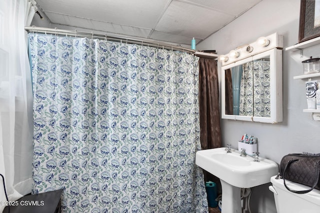 276 3rd St, New Columbia, PA 17856 - full bathroom with toilet and a shower with curtain
