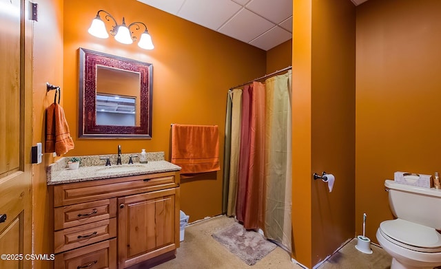 357 Lick Run Rd, Bloomsburg, PA 17815 - bathroom featuring toilet, vanity, and a shower with curtain