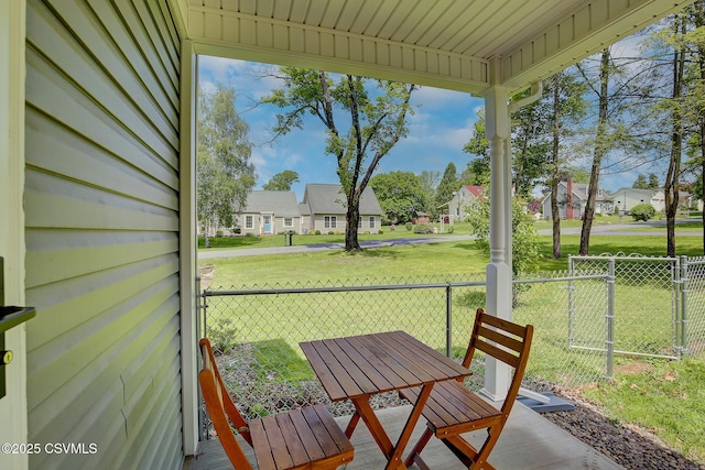 120 Geise St, Sunbury, PA 17801 - sunroom featuring a residential view and outdoor dining space