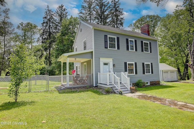 120 Geise St, Sunbury, PA 17801 - view of front of home with a chimney and a garage