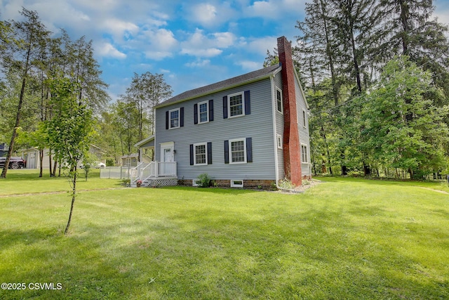 120 Geise St, Sunbury, PA 17801 - colonial home with a chimney and a front lawn