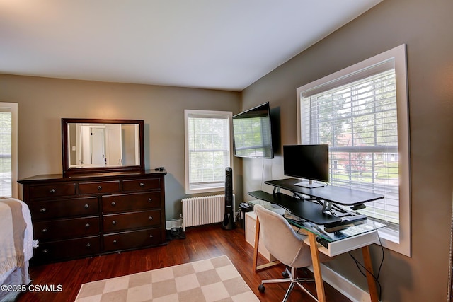120 Geise St, Sunbury, PA 17801 - office space featuring radiator heating unit, dark wood-style floors, and baseboards