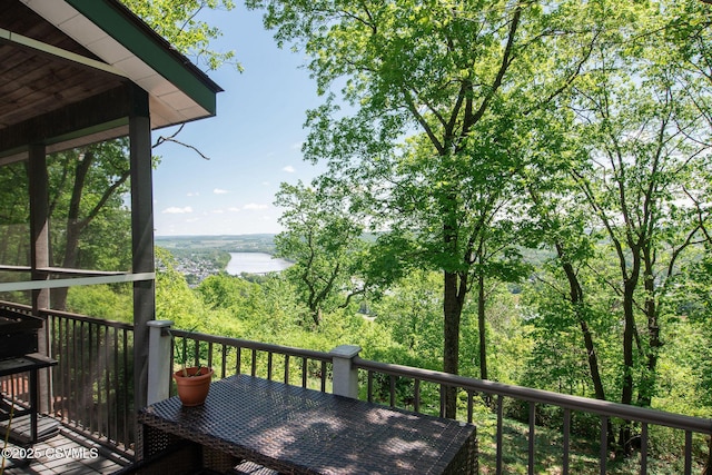 78 Trillium Ln, Danville, PA 17821 - wooden terrace with a water view