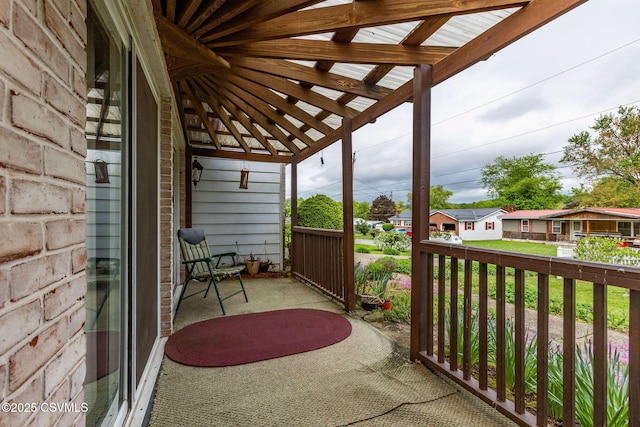 balcony featuring covered porch
