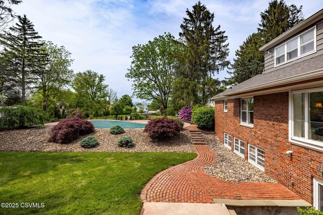 304 Hardscrabble Ln, Lewisburg, PA 17837 - view of grassy yard with an outdoor pool
