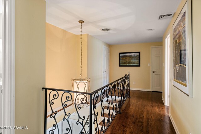304 Hardscrabble Ln, Lewisburg, PA 17837 - hall with an upstairs landing, dark wood-style floors, and baseboards