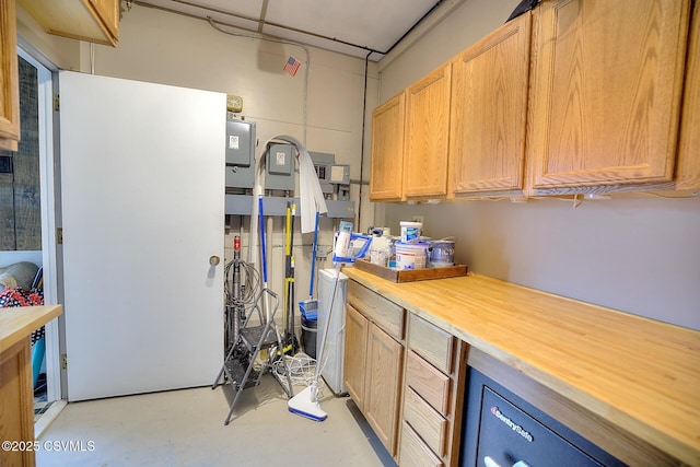 110 W 7 Th St, Mifflinville, PA 18631 - kitchen with wood counters and concrete flooring