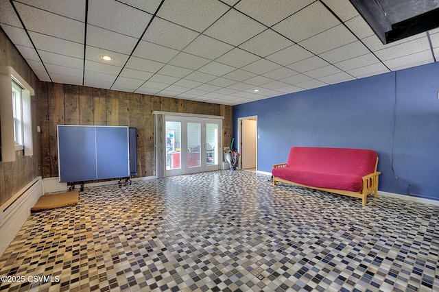 110 W 7 Th St, Mifflinville, PA 18631 - lobby with wooden walls, a drop ceiling, and recessed lighting