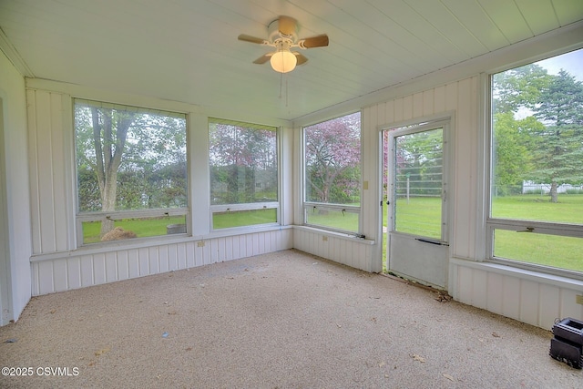110 W 7 Th St, Mifflinville, PA 18631 - unfurnished sunroom with a ceiling fan